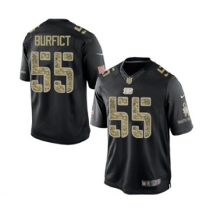 Men's Nike Cincinnati Bengals #55 Vontaze Burfict Limited Black Salute to Service NFL Jersey