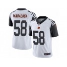 Men's Nike Cincinnati Bengals #58 Rey Maualuga Limited White Rush NFL Jersey