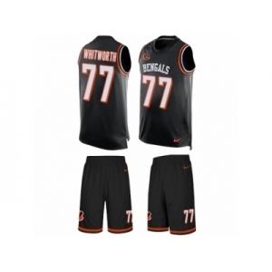 Men's Nike Cincinnati Bengals #77 Andrew Whitworth Limited Black Tank Top Suit NFL Jersey