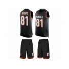 Men's Nike Cincinnati Bengals #81 Tyler Kroft Limited Black Tank Top Suit NFL Jersey