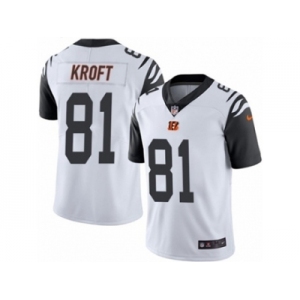 Men's Nike Cincinnati Bengals #81 Tyler Kroft Limited White Rush NFL Jersey