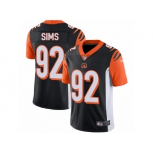 Men's Nike Cincinnati Bengals #92 Pat Sims Vapor Untouchable Limited Black Team Color NFL Jersey