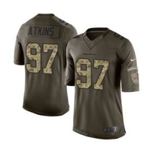 Men's Nike Cincinnati Bengals #97 Geno Atkins Limited Green Salute to Service NFL Jersey