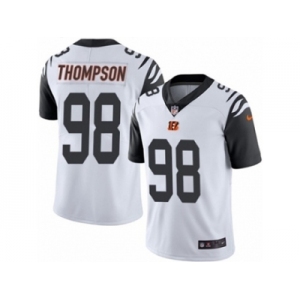 Men's Nike Cincinnati Bengals #98 Brandon Thompson Limited White Rush NFL Jersey