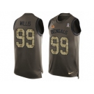 Men's Nike Cincinnati Bengals #99 Jordan Willis Limited Green Salute to Service Tank Top NFL Jersey