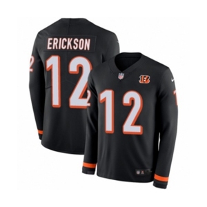 Nike Cincinnati Bengals #12 Alex Erickson Limited Black Therma Long Sleeve NFL Jersey