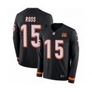 Nike Cincinnati Bengals #15 John Ross Limited Black Therma Long Sleeve NFL Jersey