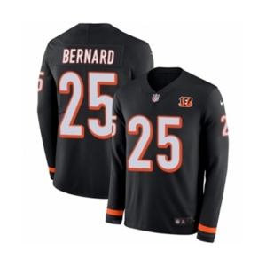 Nike Cincinnati Bengals #25 Giovani Bernard Limited Black Therma Long Sleeve NFL Jersey