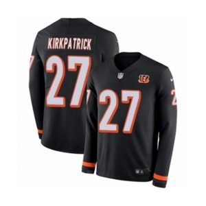 Nike Cincinnati Bengals #27 Dre Kirkpatrick Limited Black Therma Long Sleeve NFL Jersey