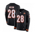 Nike Cincinnati Bengals #28 Joe Mixon Limited Black Therma Long Sleeve NFL Jersey