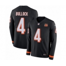 Nike Cincinnati Bengals #4 Randy Bullock Limited Black Therma Long Sleeve NFL Jersey