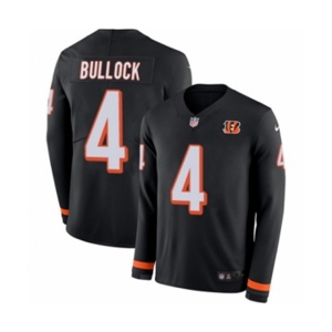 Nike Cincinnati Bengals #4 Randy Bullock Limited Black Therma Long Sleeve NFL Jersey