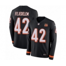 Nike Cincinnati Bengals #42 Clayton Fejedelem Limited Black Therma Long Sleeve NFL Jersey