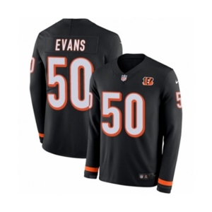 Nike Cincinnati Bengals #50 Jordan Evans Limited Black Therma Long Sleeve NFL Jersey