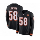 Nike Cincinnati Bengals #58 Carl Lawson Limited Black Therma Long Sleeve NFL Jersey