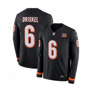 Nike Cincinnati Bengals #6 Jeff Driskel Limited Black Therma Long Sleeve NFL Jersey