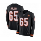 Nike Cincinnati Bengals #65 Clint Boling Limited Black Therma Long Sleeve NFL Jersey