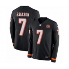 Nike Cincinnati Bengals #7 Boomer Esiason Limited Black Therma Long Sleeve NFL Jersey