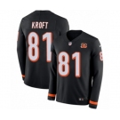 Nike Cincinnati Bengals #81 Tyler Kroft Limited Black Therma Long Sleeve NFL Jersey