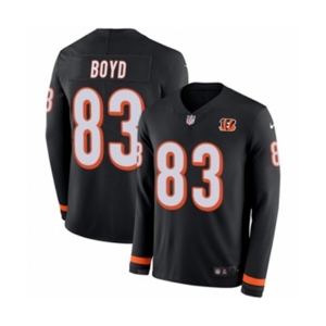 Nike Cincinnati Bengals #83 Tyler Boyd Limited Black Therma Long Sleeve NFL Jersey