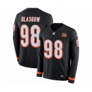 Nike Cincinnati Bengals #98 Ryan Glasgow Limited Black Therma Long Sleeve NFL Jersey