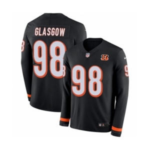 Nike Cincinnati Bengals #98 Ryan Glasgow Limited Black Therma Long Sleeve NFL Jersey