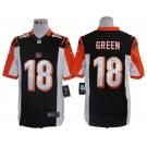 nike nfl jerseys cincinnati bengals #18 green black[nike limited]