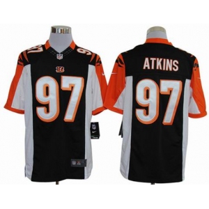 nike nfl jerseys cincinnati bengals #97 atkins black[nike limited]