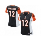 Women Nike Cincinnati Bengals #12 Alex Erickson Game Black Team Color NFL Jersey