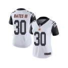 Women Nike Cincinnati Bengals #30 Jessie Bates III White Stitched NFL Limited Rush Jersey