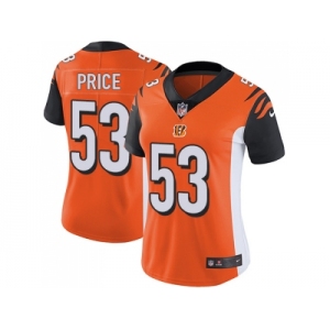 Women Nike Cincinnati Bengals #53 Billy Price Orange Alternate Stitched NFL Vapor Untouchable Limited Jersey