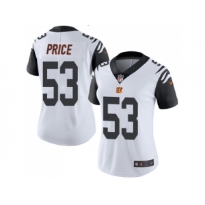 Women Nike Cincinnati Bengals #53 Billy Price White Stitched NFL Limited Rush Jersey