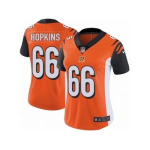 Women Nike Cincinnati Bengals #66 Trey Hopkins Orange Alternate Vapor Untouchable Limited Player NFL Jersey