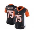 Women Nike Cincinnati Bengals #75 Jordan Willis Black Team Color Vapor Untouchable Limited Player NFL Jersey