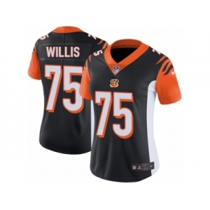 Women Nike Cincinnati Bengals #75 Jordan Willis Black Team Color Vapor Untouchable Limited Player NFL Jersey