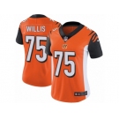 Women Nike Cincinnati Bengals #75 Jordan Willis Orange Alternate Vapor Untouchable Limited Player NFL Jersey