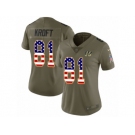 Women Nike Cincinnati Bengals #81 Tyler Kroft Limited Olive USA Flag 2017 Salute to Service NFL Jersey