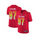 Women Nike Cincinnati Bengals #97 Geno Atkins Red Stitched NFL Limited AFC 2018 Pro Bowl Jersey