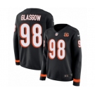 Women Nike Cincinnati Bengals #98 Ryan Glasgow Limited Black Therma Long Sleeve NFL Jersey