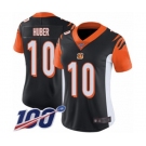 Women's Cincinnati Bengals #10 Kevin Huber Black Team Color Vapor Untouchable Limited Player 100th Season Football Jersey