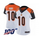 Women's Cincinnati Bengals #10 Kevin Huber White Vapor Untouchable Limited Player 100th Season Football Jersey