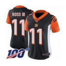 Women's Cincinnati Bengals #11 John Ross Black Team Color Vapor Untouchable Limited Player 100th Season Football Jersey