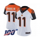 Women's Cincinnati Bengals #11 John Ross White Vapor Untouchable Limited Player 100th Season Football Jersey