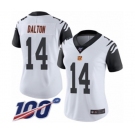 Women's Cincinnati Bengals #14 Andy Dalton Limited White Rush Vapor Untouchable 100th Season Football Jersey