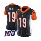 Women's Cincinnati Bengals #19 Auden Tate Black Team Color Vapor Untouchable Limited Player 100th Season Football Jersey