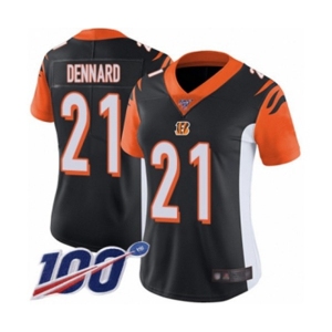 Women's Cincinnati Bengals #21 Darqueze Dennard Black Team Color Vapor Untouchable Limited Player 100th Season Football Jersey