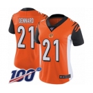 Women's Cincinnati Bengals #21 Darqueze Dennard Orange Alternate Vapor Untouchable Limited Player 100th Season Football Jersey