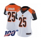 Women's Cincinnati Bengals #25 Giovani Bernard White Vapor Untouchable Limited Player 100th Season Football Jersey