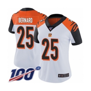 Women's Cincinnati Bengals #25 Giovani Bernard White Vapor Untouchable Limited Player 100th Season Football Jersey