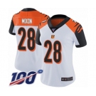 Women's Cincinnati Bengals #28 Joe Mixon White Vapor Untouchable Limited Player 100th Season Football Jersey